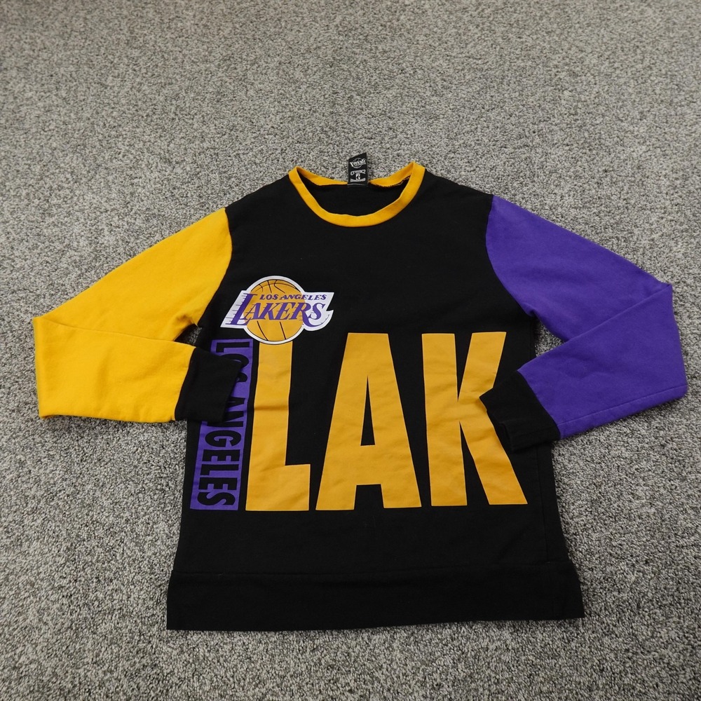 Los Angeles Lakers Sweatshirt Mens Small Black NBA Basketball‎ Pullover Crewneck
